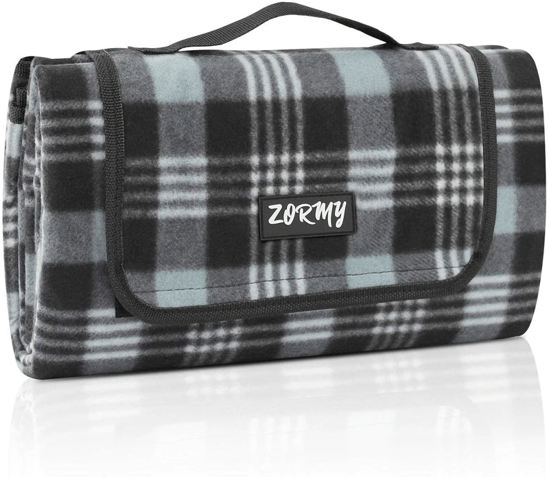 ZORMY Picnic Blanket Waterproof Beach Handy Mat Brown and White Checkered Sand Proof Mat Great for Outdoor Picnic, Beach, Camping, Camping on Grass and Portable Home & Garden > Lawn & Garden > Outdoor Living > Outdoor Blankets > Picnic Blankets ZORMY Black 59 x 59 