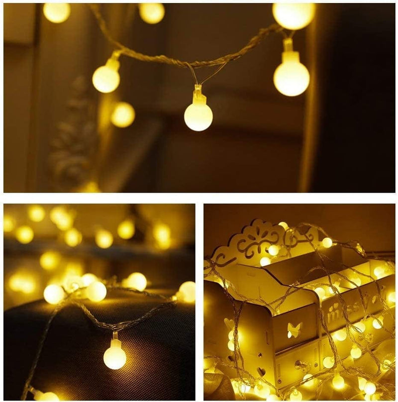 ZOUTOG Battery String Lights, 33Ft/10M 100 LED Bulb Warm White Battery Operated Globe String Lights with Remote Controller, Decorative Timer Fairy Light for Christmas/Wedding/Party Indoor and Outdoor Home & Garden > Lighting > Light Ropes & Strings ZOUTOG   