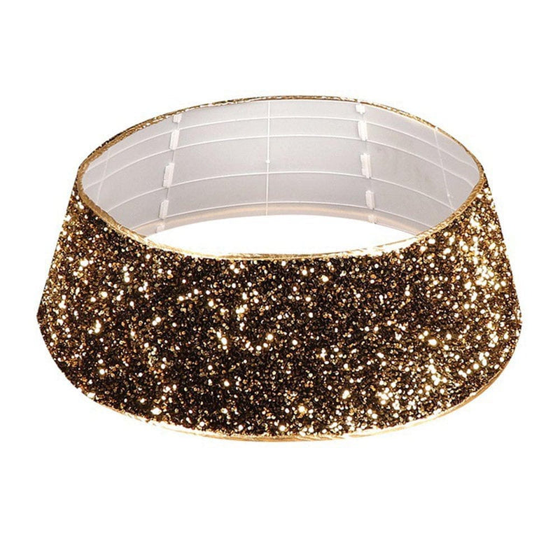 ZOYONE Sequins Glitter Christmas Tree Base Collar around Decorative Skirt Xmas New Year Party Home Decoration