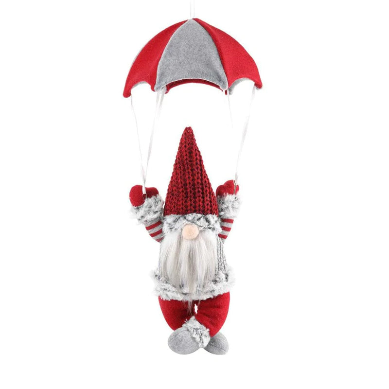 ZPAQI Christmas Swedish Gnome Parachute Hanging Pendant Ornaments Xmas Festival Decoration Supplies  ZPAQI Red Hat  
