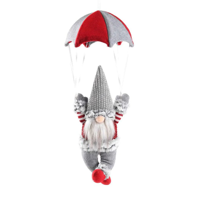 ZPAQI Christmas Swedish Gnome Parachute Hanging Pendant Ornaments Xmas Festival Decoration Supplies  ZPAQI Gray hat  