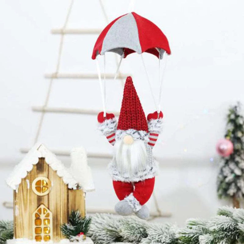 ZPAQI Christmas Swedish Gnome Parachute Hanging Pendant Ornaments Xmas Festival Decoration Supplies  ZPAQI   