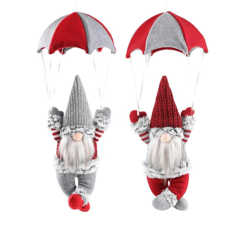 ZPAQI Christmas Swedish Gnome Parachute Hanging Pendant Ornaments Xmas Festival Decoration Supplies  ZPAQI   