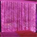 ZSJWL Curtain Lights, 300 LED Curtain Fairy Lights with Remote, 8 Modes 9.8 × 9.8 Ft Curtain String Lights, USB Plug In, Copper Wire Lights for Bedroom Window Chrismas Wedding Party, Warm White Home & Garden > Lighting > Light Ropes & Strings ZSJWL Pink 1 