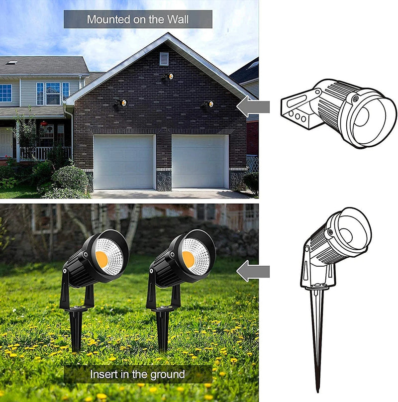 ZUCKEO 10W Low Voltage Landscape Lights LED Landscape Lighting with Connectors 12V Outdoor Spotlights Flood Garden Pathway Lawn Yard Lights 1000LM Waterproof Warm White Light (14 Pack with Connector ) Home & Garden > Lighting > Flood & Spot Lights ZUCKEO   