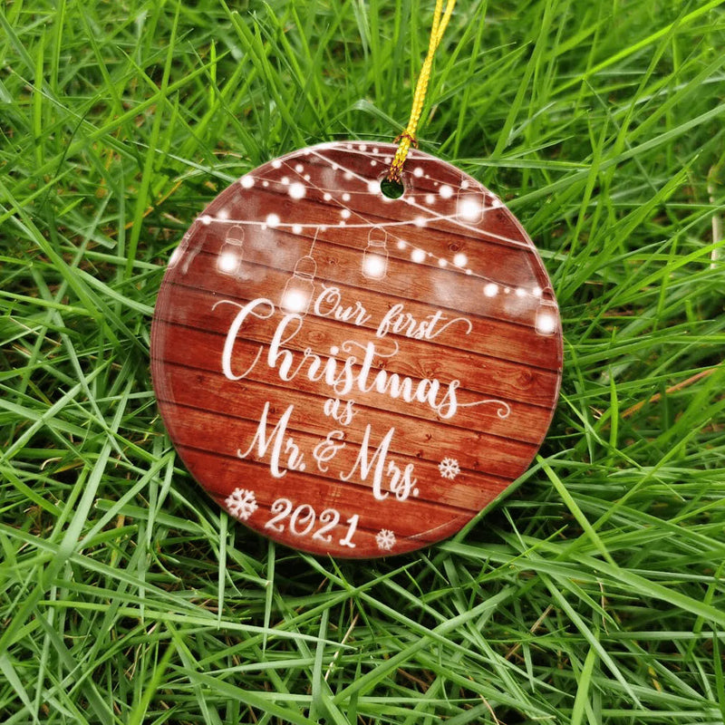 ZUNON First Christmas in Our New Home Ornaments 2021 Our First Christmas New Home Married Wedding Decoration 3" Ornament (New Home Ornament 1) Home & Garden > Decor > Seasonal & Holiday Decorations& Garden > Decor > Seasonal & Holiday Decorations ZUNON   