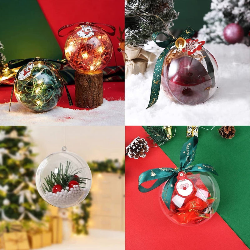 ZUOKEMY 10 Pcs 3.14 Inch Filling Transparent Plastic Decorative Call DIY Craft Ball Transparent Ball Christmas, Birthday, Wedding, Party and Home Decoration Ornaments ((3.14"/80Mm)) Home & Garden > Decor > Seasonal & Holiday Decorations Zuoke   