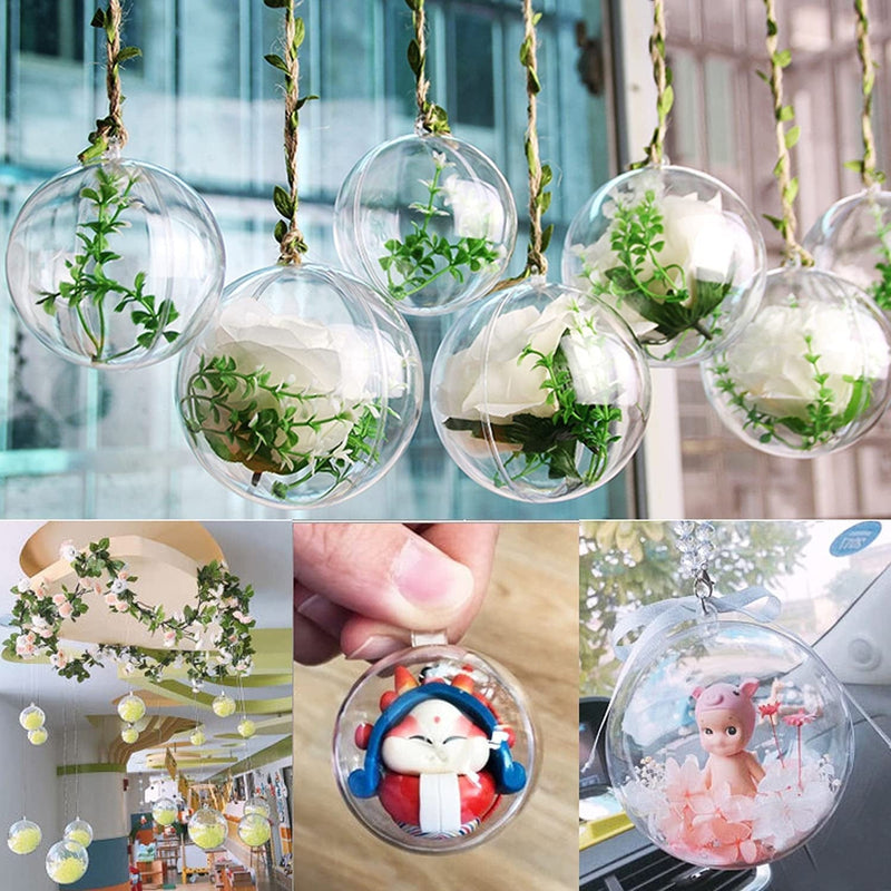 ZUOKEMY 10 Pcs 3.14 Inch Filling Transparent Plastic Decorative Call DIY Craft Ball Transparent Ball Christmas, Birthday, Wedding, Party and Home Decoration Ornaments ((3.14"/80Mm)) Home & Garden > Decor > Seasonal & Holiday Decorations Zuoke   
