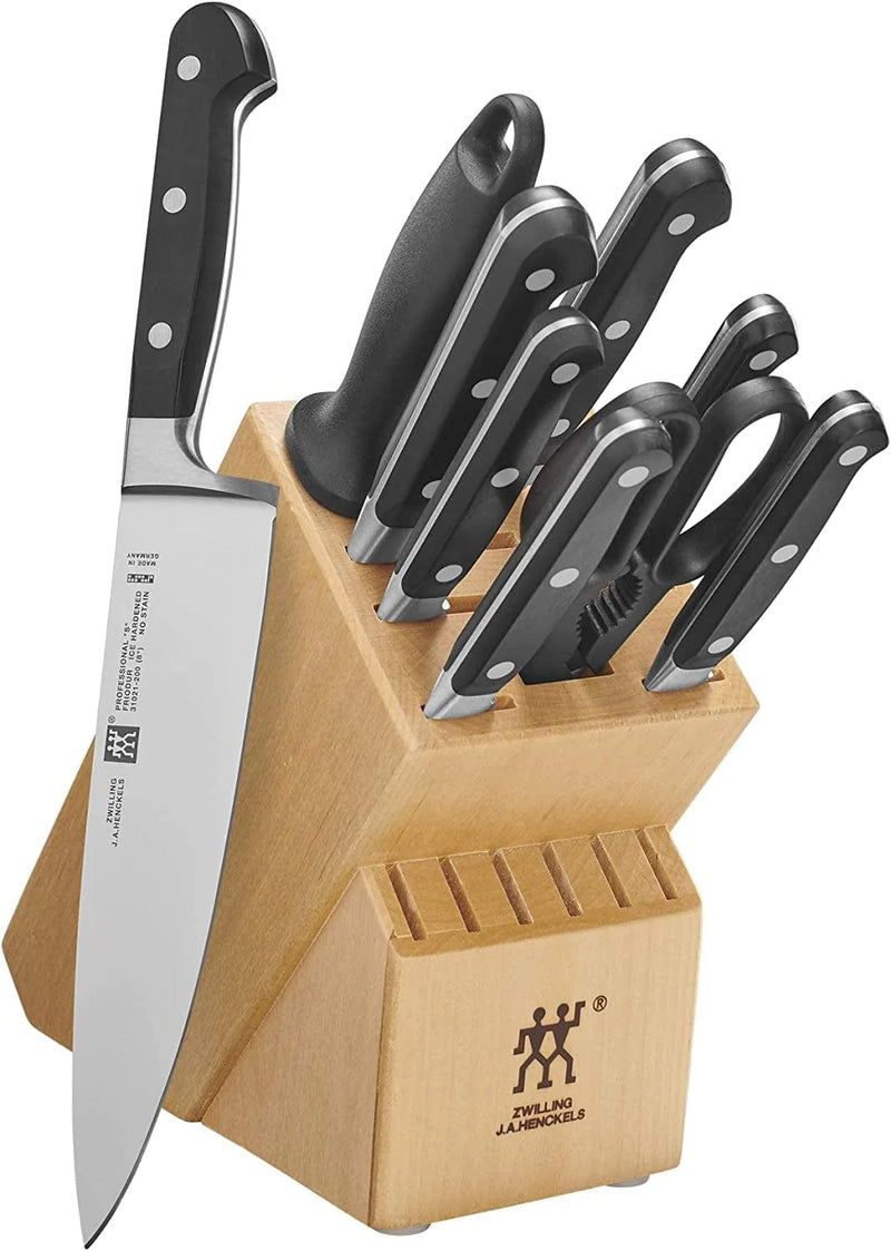 ZWILLING Professional S Knife Block Set, 16-Pc, Acacia Home & Garden > Kitchen & Dining > Kitchen Tools & Utensils > Kitchen Knives ZWILLING J.A. Henckels Natural 10-pc 