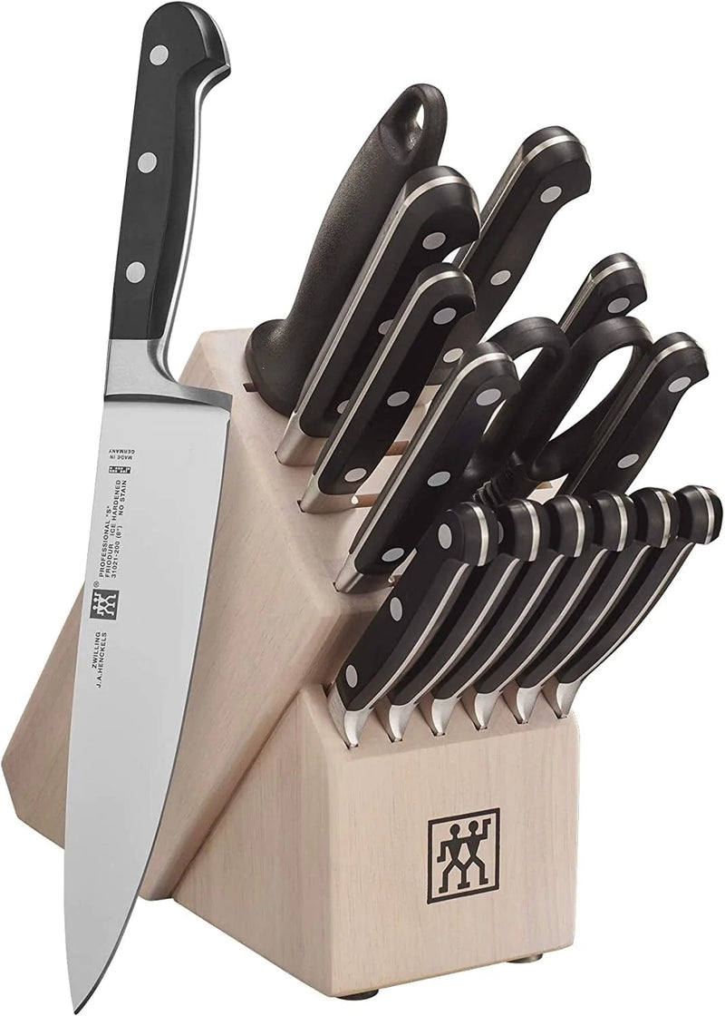 ZWILLING Professional S Knife Block Set, 16-Pc, Acacia Home & Garden > Kitchen & Dining > Kitchen Tools & Utensils > Kitchen Knives ZWILLING J.A. Henckels White 16-pc 