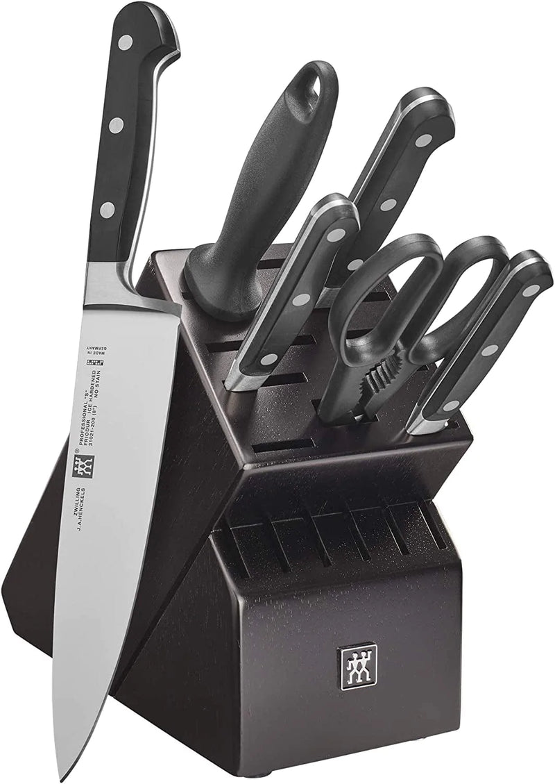 ZWILLING Professional S Knife Block Set, 16-Pc, Acacia Home & Garden > Kitchen & Dining > Kitchen Tools & Utensils > Kitchen Knives ZWILLING J.A. Henckels Black 7-pc 