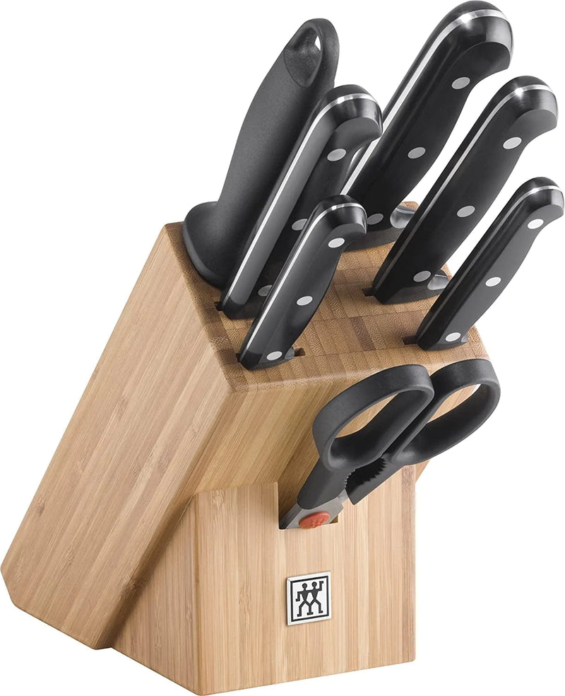 Zwilling Twin Pollux 8-Piece Knife Block Set, Bamboo Block, Knife and Scissors Made of Special Stainless Steel/Plastic Handle Home & Garden > Kitchen & Dining > Kitchen Tools & Utensils > Kitchen Knives ZWILLING   