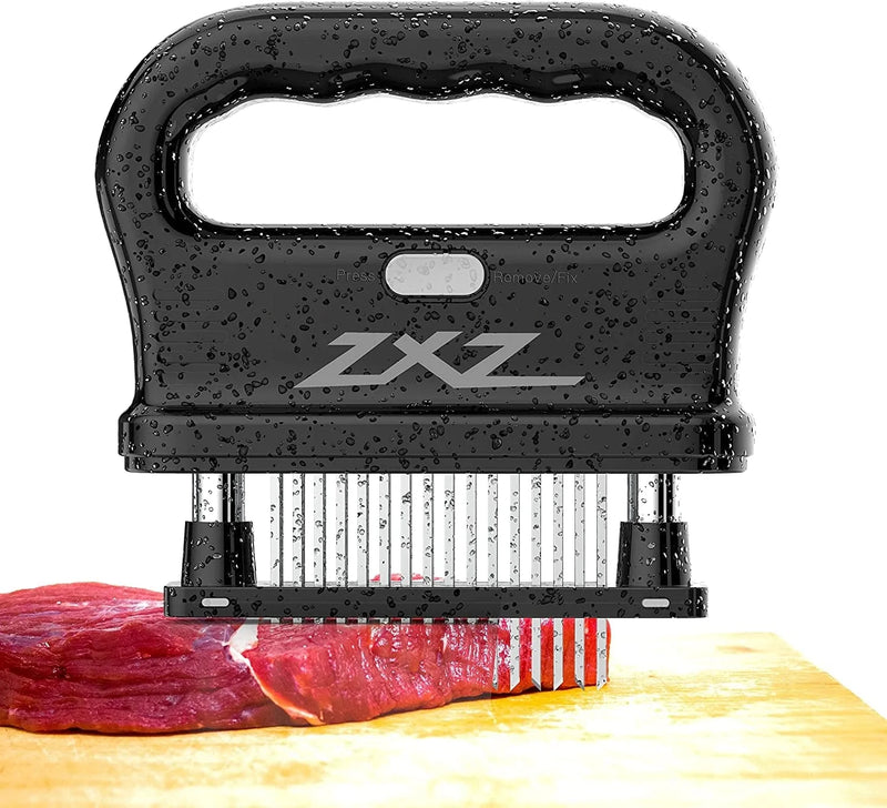 ZXZ Meat Tenderizer, 48 Stainless Steel Sharp Needle Blade, Heavy Duty Cooking Tool for Tenderizing Beef, Turkey, Chicken, Steak, Veal, Pork, Fish, Christmas Cooking Set Home & Garden > Kitchen & Dining > Kitchen Tools & Utensils ZXZ Stainless Steel Large 