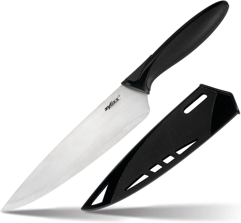 Zyliss Chef'S Knife with Sheath Cover - Stainless Steel Knife - Fruit, Vegetable, Herbs, and Meats Knife - Travel Knife with Safety Kitchen Blade Guards - Dishwasher & Hand Wash Safe - 7.25 Inches Home & Garden > Kitchen & Dining > Kitchen Tools & Utensils > Kitchen Knives DKB 7.25" Chef Knife  